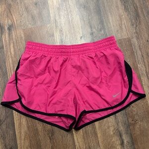 Nike Women's Fuchsia and Black Athletic Shorts